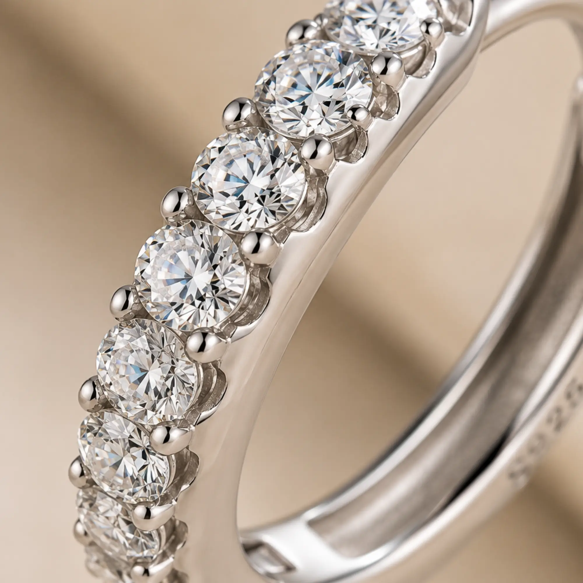 BAMOER Moissanite Huggie Hoop Earrings for Women, 925 Sterling Silver Hypoallergenic Earrings with White Gold Plated MSE092 - Image 4